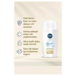Nivea Sun Hafif Dokulu Yüz Güneş Koruma SPF50 40 Ml - 4
