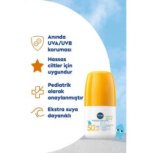 Nivea Sun Kids Hassas Koruma Güneş Koruyucu Roll-on SPF50 50 Ml - 4