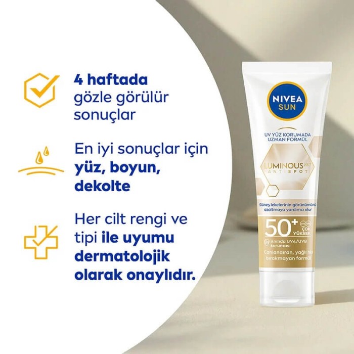 Nivea Sun Luminous630 Leke Karşıtı Güneş Koruyucu Yüz Kremi 50SPF 40 Ml - 5