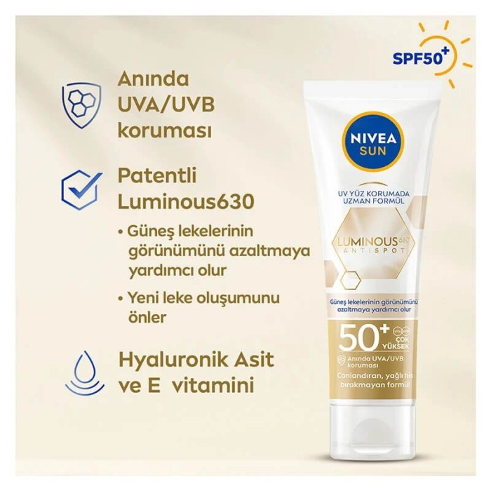 Nivea Sun Luminous630 Leke Karşıtı Güneş Koruyucu Yüz Kremi 50SPF 40 Ml - 6