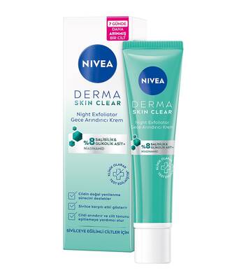 Nivea Visage Derma Clear Night Exfoliator Gece Kremi 40 Ml - 1
