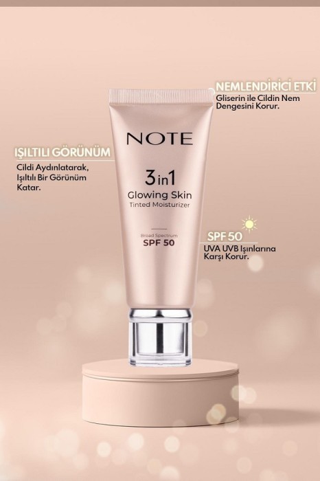 Note Tinted Moisturizer 3in1 Glowing Skin SPF50 - 3