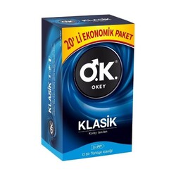 Okey Klasik Prezervatif Ekonomik Paket 20'li - Okey