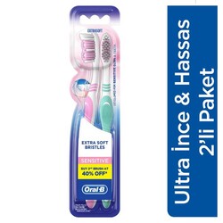 Oral-B - Oral-B Ultra İnce Hassas Diş Fırçası 2'li