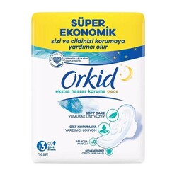 Orkid - Orkid Extra Hassas Koruma Hijyenik Ped Gece 14'lü