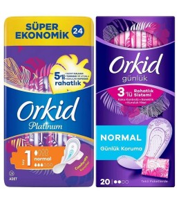 Orkid Platinum Dörtlü Normal+Günlük Ped 20'li - Orkid