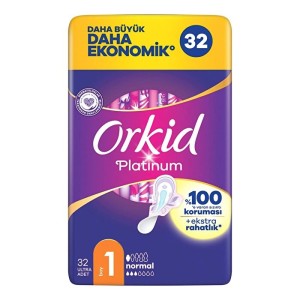 Orkid Platinum Dörtlü Paket Hijyenik Ped Normal 32'li - Orkid