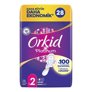 Orkid Platinum Dörtlü Paket Hijyenik Ped Uzun 28'li - Orkid