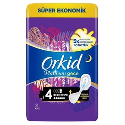 Orkid - Orkid Platinum Hijyenik Ped Gece Extra Süper Ekonomik Paket 16'li