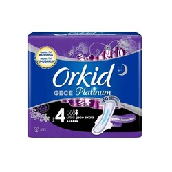 Orkid Platinum Hijyenik Ped Gece Extra Tekli Paket 6'lı 