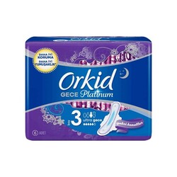 Orkid Platinum Hijyenik Ped Gece Tekli Paket 6'lı - Orkid