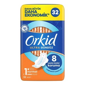 Orkid Ultra Ekstra Dörtlü Paket Hijyenik Ped Normal 32'li - Orkid