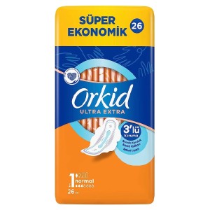 Orkid Ultra Extra Hijyenik Ped Normal Süper Ekonomik Paket 26'lı 