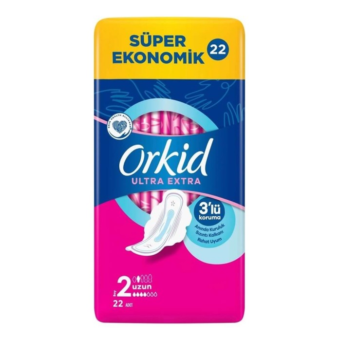 Orkid Ultra Extra Hijyenik Ped Uzun Süper Ekonomik Paket 22'li - 1