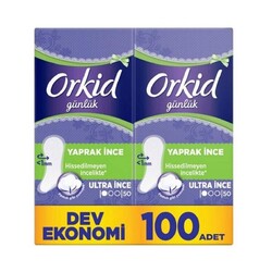 Orkid Yaprak Günlük Ped Normal Dev Ekonomik Paket 100'lü - Orkid