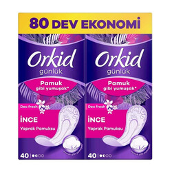 Orkid Yaprak Pamuksu Günlük Ped Deo Fresh Dev Ekonomi Paketi 80'li - Orkid