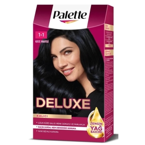 Palette Deluxe Set Saç Boyası 1.1 Gece Mavisi 