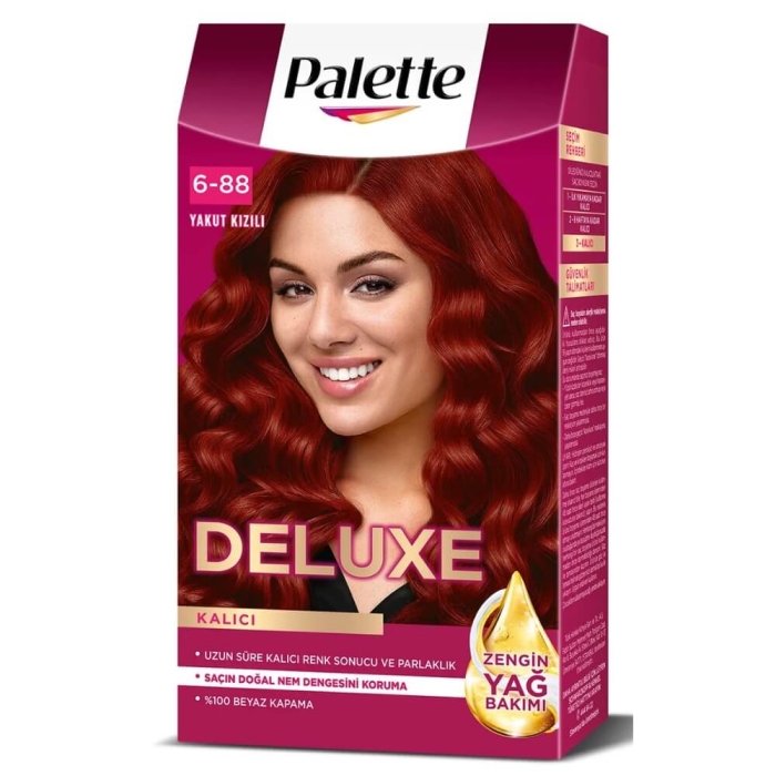Palette Deluxe Set Saç Boyası 6.888 Yakut Kızılı - 1