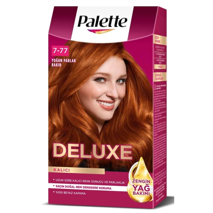 Palette Deluxe Set Saç Boyası 7.77 Yoğun Parlak Bakır - 1