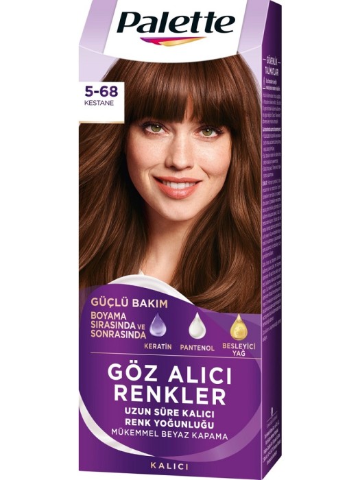 Palette Göz Alıcı Renkler Saç Boyası 5-68 Kestane - 1