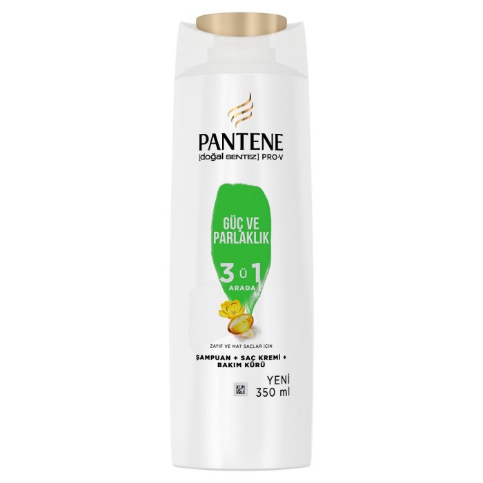 Pantene 3in 1 Doğal Sentez Güç&Parlaklık Şampuan 350 Ml - 1
