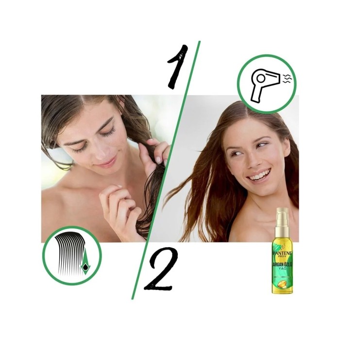 Pantene Saç Bakım Serumu Argan Yağlı Elixir 100 Ml + Onarıcı ve Koruyucu Serum 200 Ml Set - 5