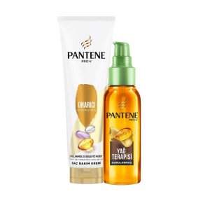 Pantene Saç Bakım Serumu Argan Yağlı Elixir 100 Ml + Pantene Onarıcı Saç Kremi 275 Ml Set - Pantene