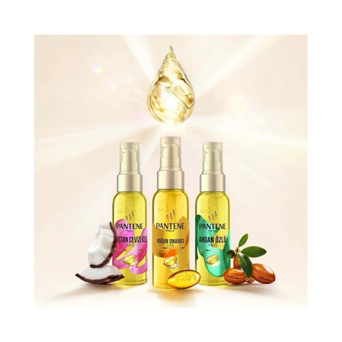 Pantene Saç Bakım Serumu Argan Yağlı Elixir 100 Ml + Pantene Onarıcı Saç Kremi 275 Ml Set - 4