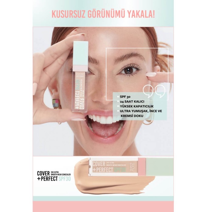 Pastel Cover+Perfect Concealar SPF30 Ultra Kapatıcı 306 Caramel - 4