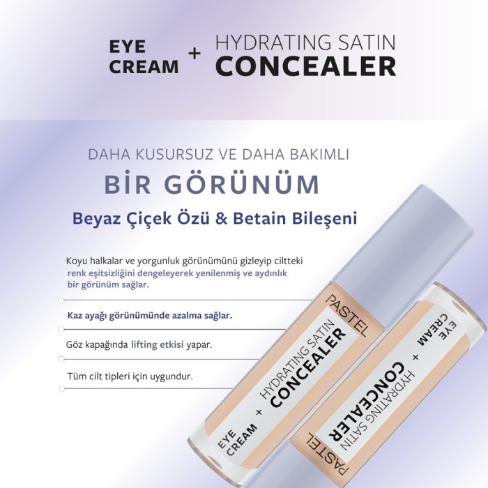 Pastel Eye Cream+Hydrating Satin Concealer 63 Milkshake - 10