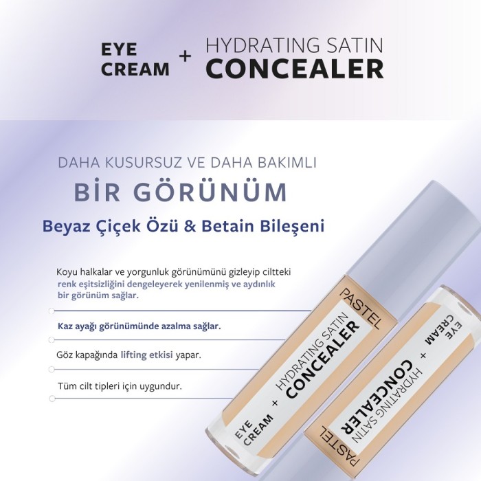 Pastel Eye Cream+Hydrating Satin Concealer 64 Medium Light - 10