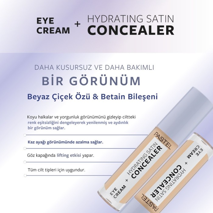 Pastel Eye Cream+Hydrating Satin Concealer 65 Honeybun - 10