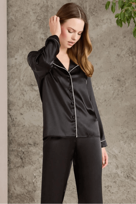 Pierre Cardin 1200 Bayan Pijama Takımı Siyah - 2