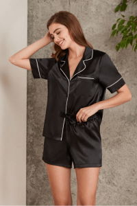 Pierre Cardin 1205 Bayan Şort Takımı Siyah - Pierre Cardin