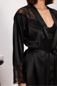 Pierre Cardin 4510 Gecelik Sabahlık Takımı Siyah - 2