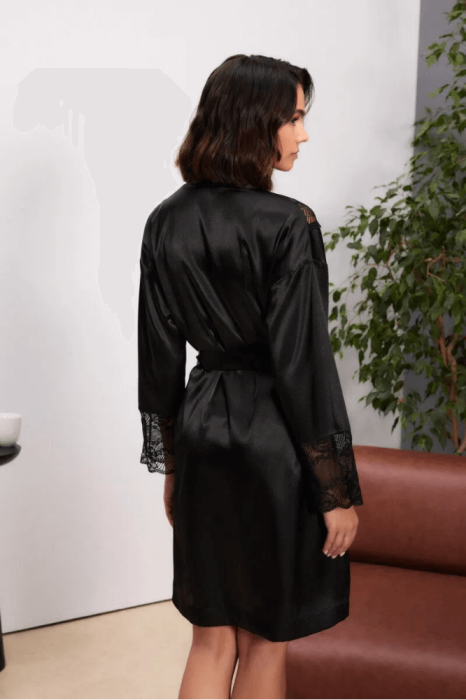 Pierre Cardin 4510 Gecelik Sabahlık Takımı Siyah - 3
