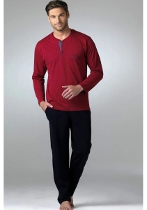 Pierre Cardin 5454 Uzun Erkek Pijama Takımı Bordo 