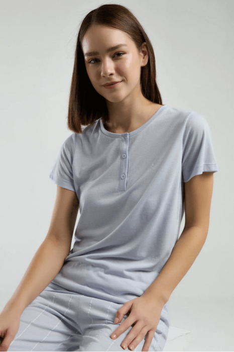 Pierre Cardin 8979-S Bayan Kapri Takım Mavi - 1