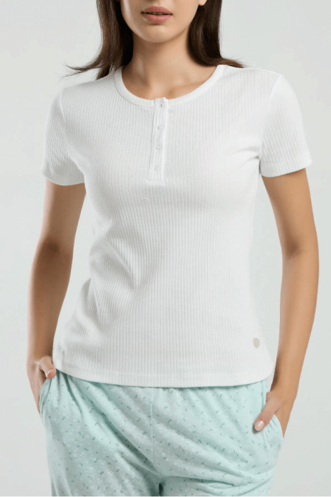 Pierre Cardin 8989-S Bayan Pijama Takımı Beyaz - 4