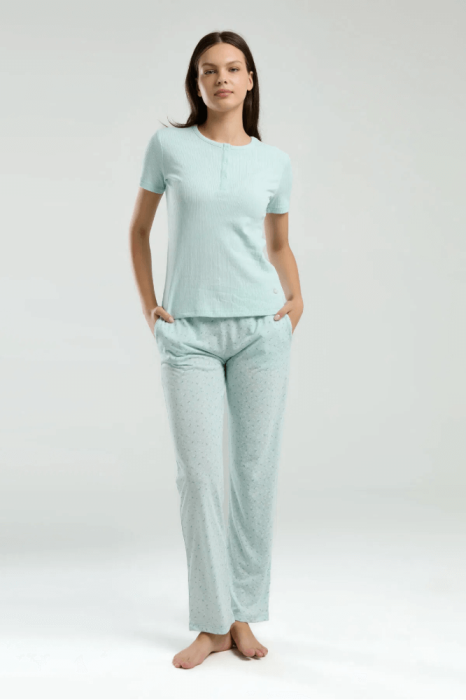 Pierre Cardin 8989-S Bayan Pijama Takımı Mint - 2