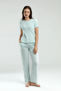 Pierre Cardin 8989-S Bayan Pijama Takımı Mint - 3