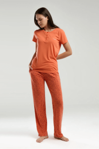 Pierre Cardin 8993-S Bayan Pijama Takımı Turuncu - 2
