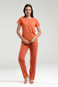 Pierre Cardin 8993-S Bayan Pijama Takımı Turuncu - 3