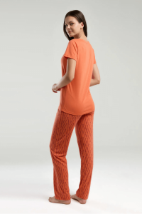 Pierre Cardin 8993-S Bayan Pijama Takımı Turuncu - 5