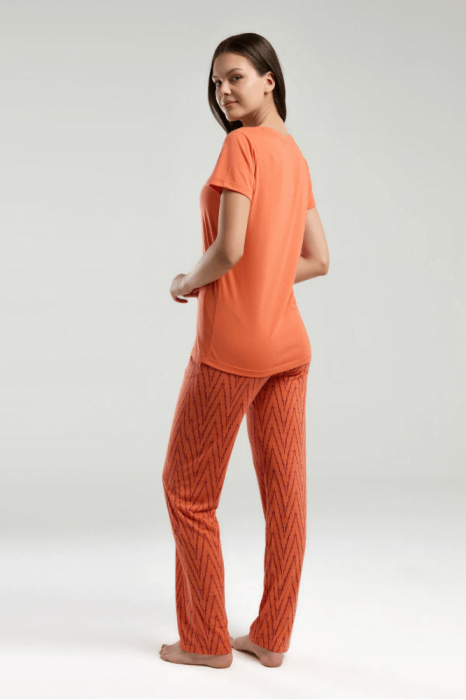 Pierre Cardin 8993-S Bayan Pijama Takımı Turuncu - 5