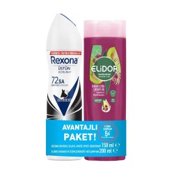 Rexona Invisible Black&White Deo + Elidor Güçlü Saçlar İçin Şampuan 200 Ml Set - Rexona