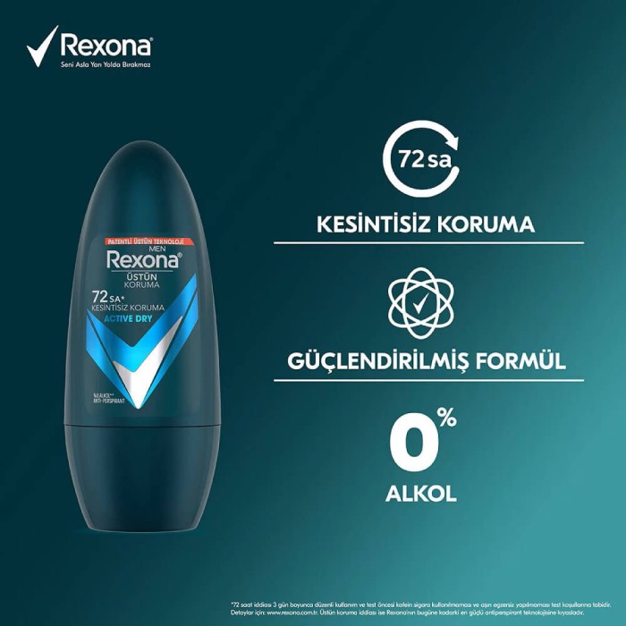 Rexona Men Active Dry 72H Roll-On 50 Ml - 4