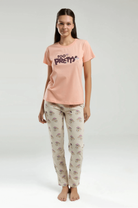 Rolly Polly Rp3585-S Bayan Pijama Takımı Somon - 3