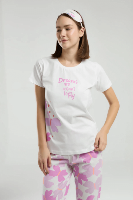 Roly Poly Rp3597-S Bayan Pijama Takımı Beyaz - 4