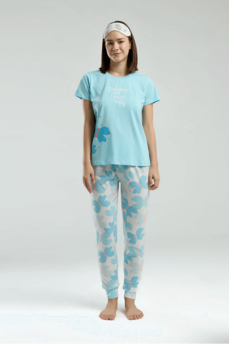 Roly Poly Rp3597-S Bayan Pijama Takımı Mavi - 2